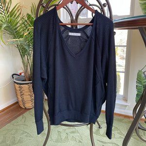NWOT We The Free People Black V-neck Shirt